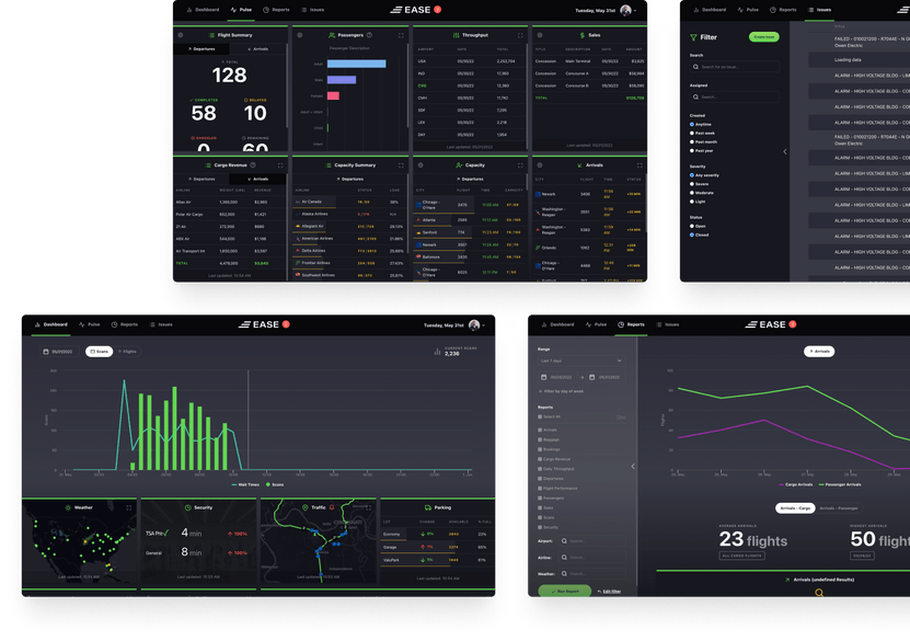 Screenshots of the EASE interface